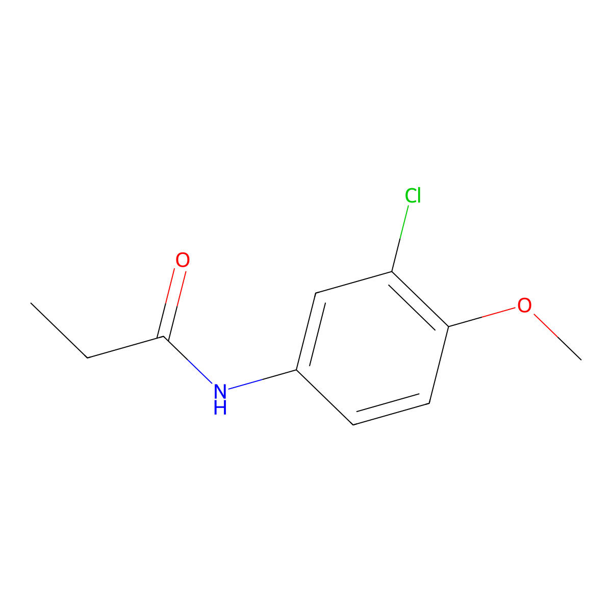 N-(3-chloro-4-methoxyphenyl)propanamide molecular structure, CAS 7070-86-2