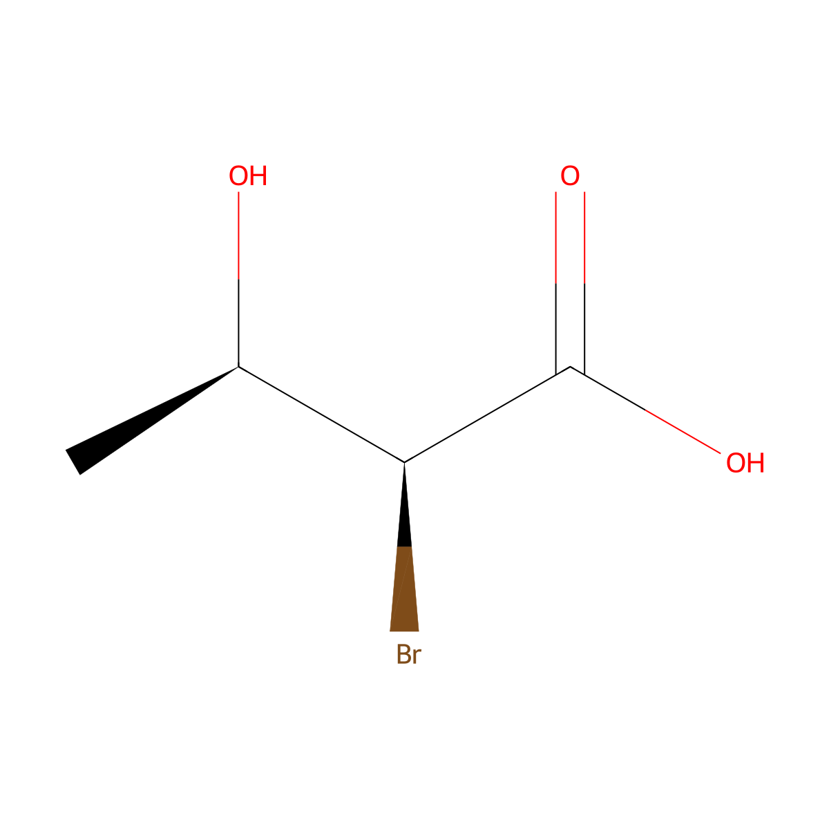 (2S,3R)-2-bromo-3-hydroxybutanoic acid molecular structure, CAS 70702-03-3