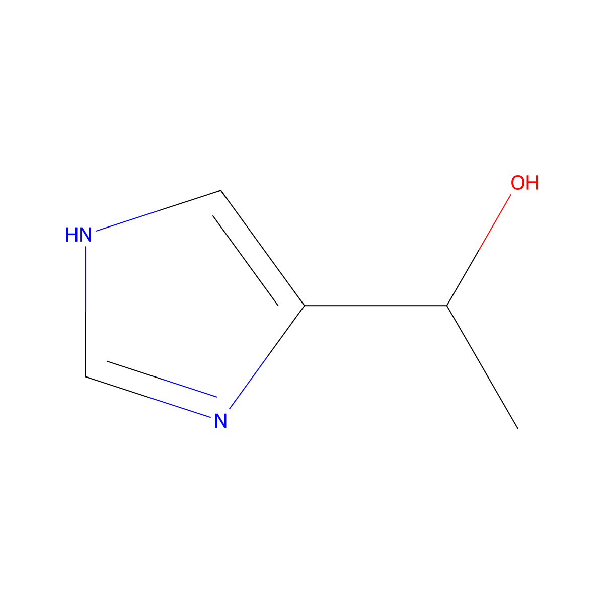 1-(1H-imidazol-5-yl)ethanol molecular structure, CAS 70702-81-7