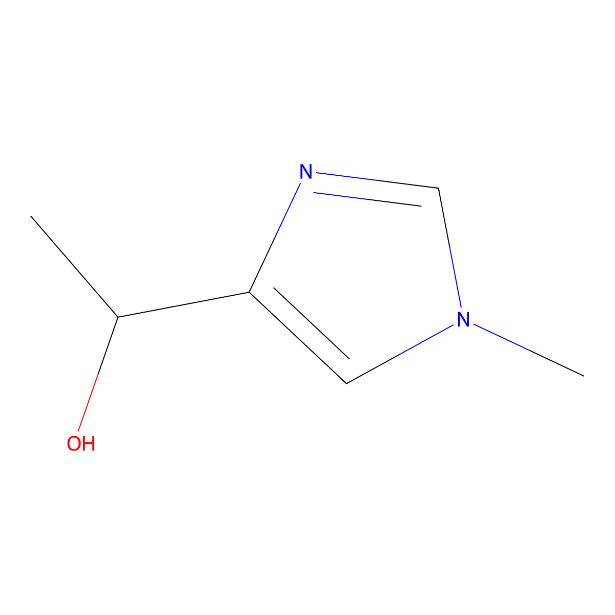 1-(1-Methyl-1H-imidazol-4-yl)-ethanol molecular structure, CAS 70702-82-8