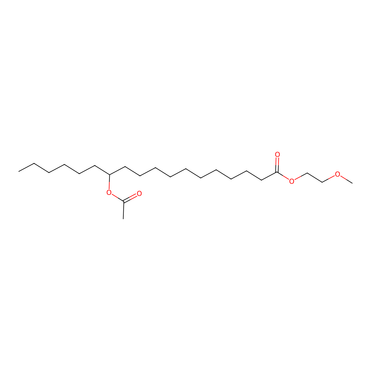 Octadecanoic acid, 12-(acetyloxy)-, 2-methoxyethyl ester molecular structure, CAS 70703-47-8