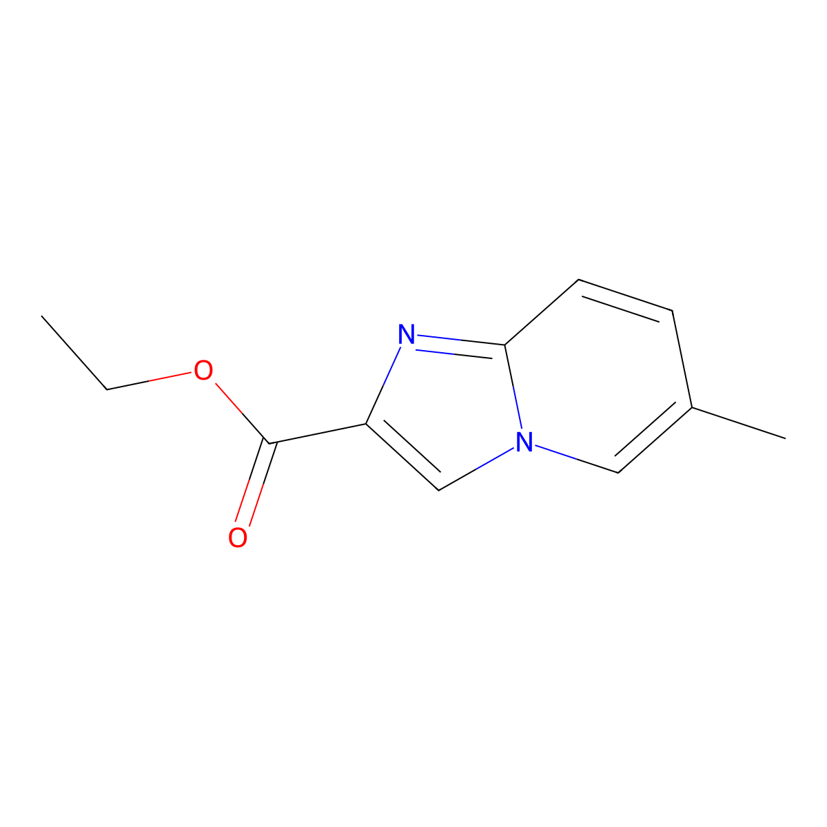 Ethyl 6-methylimidazo(1,2-a)pyridine-2-carboxylate molecular structure, CAS 70705-30-5