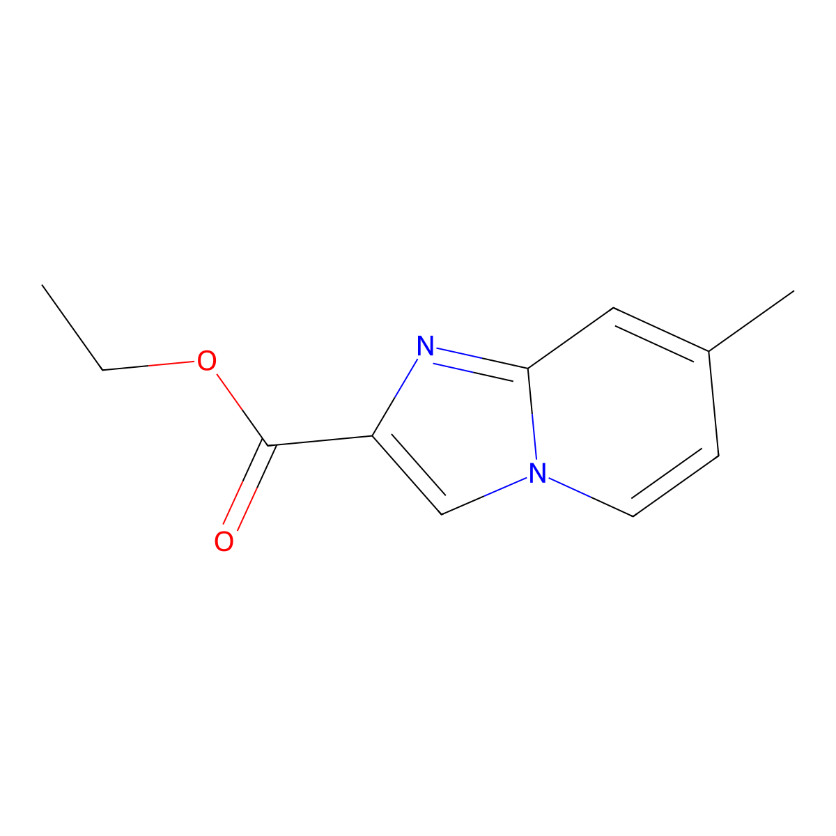 Ethyl 7-methylimidazo[1,2-a]pyridine-2-carboxylate molecular structure, CAS 70705-33-8