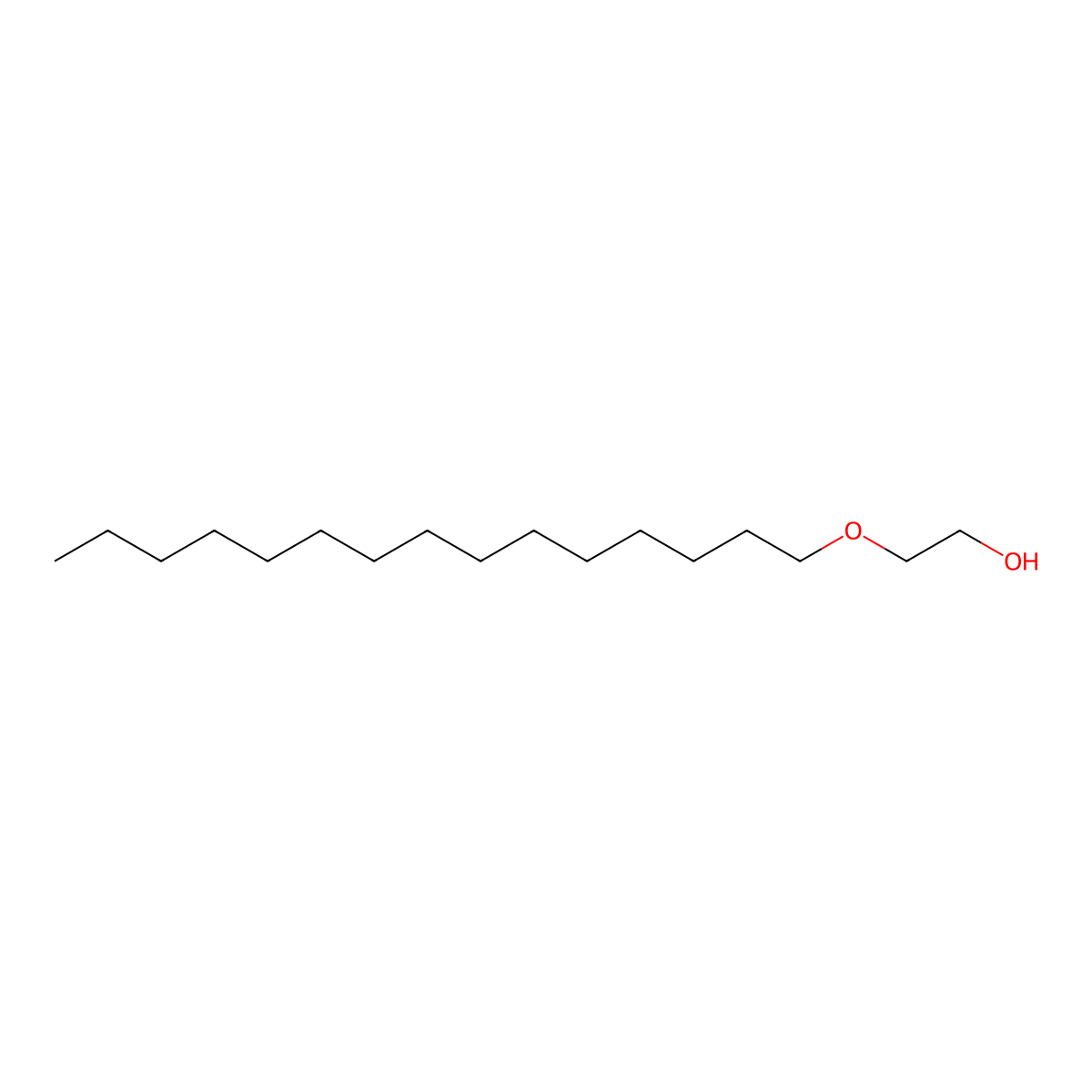 Pentadecyl ethyleneglycol monoether molecular structure, CAS 70709-94-3
