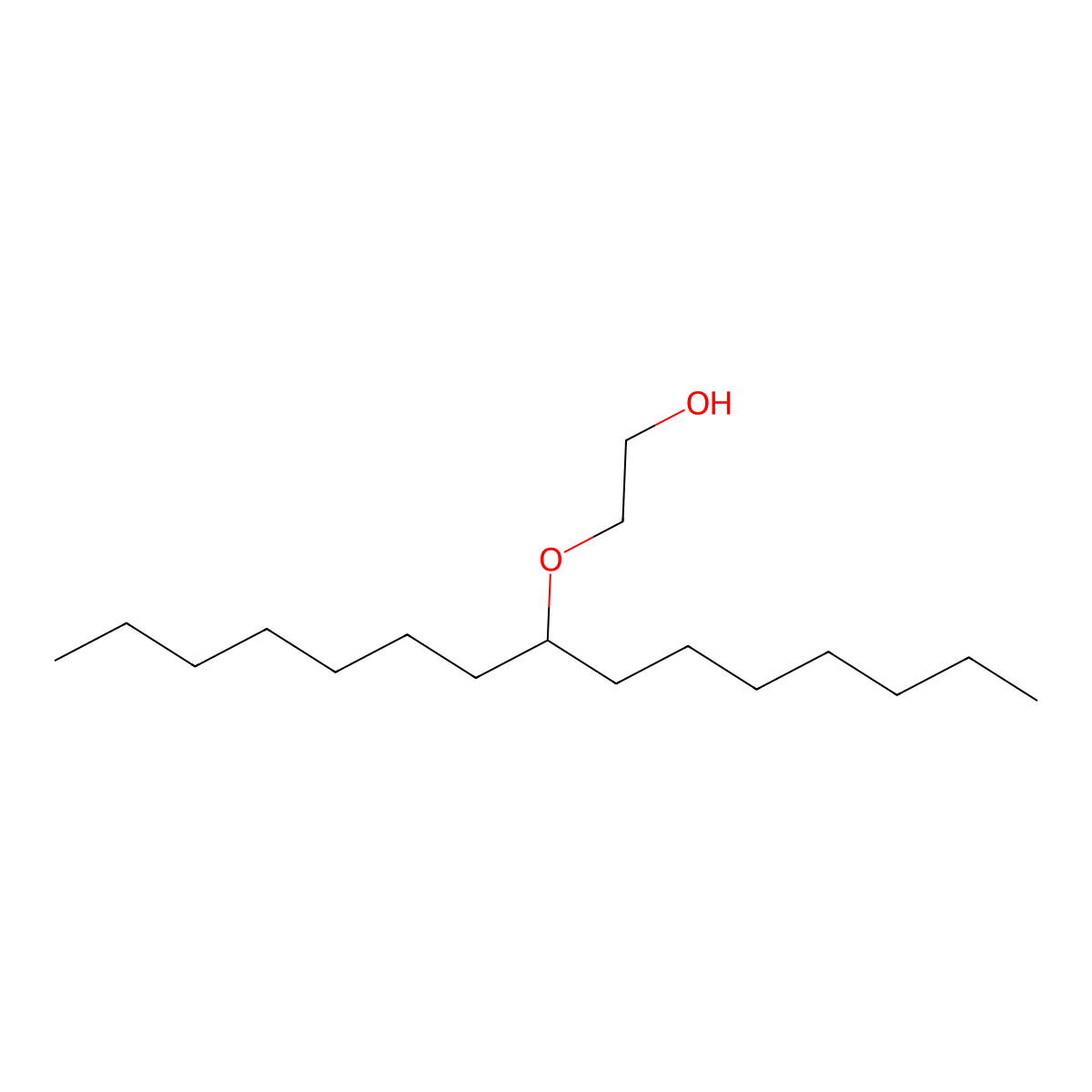 2-Pentadecan-8-yloxyethanol molecular structure, CAS 70709-96-5