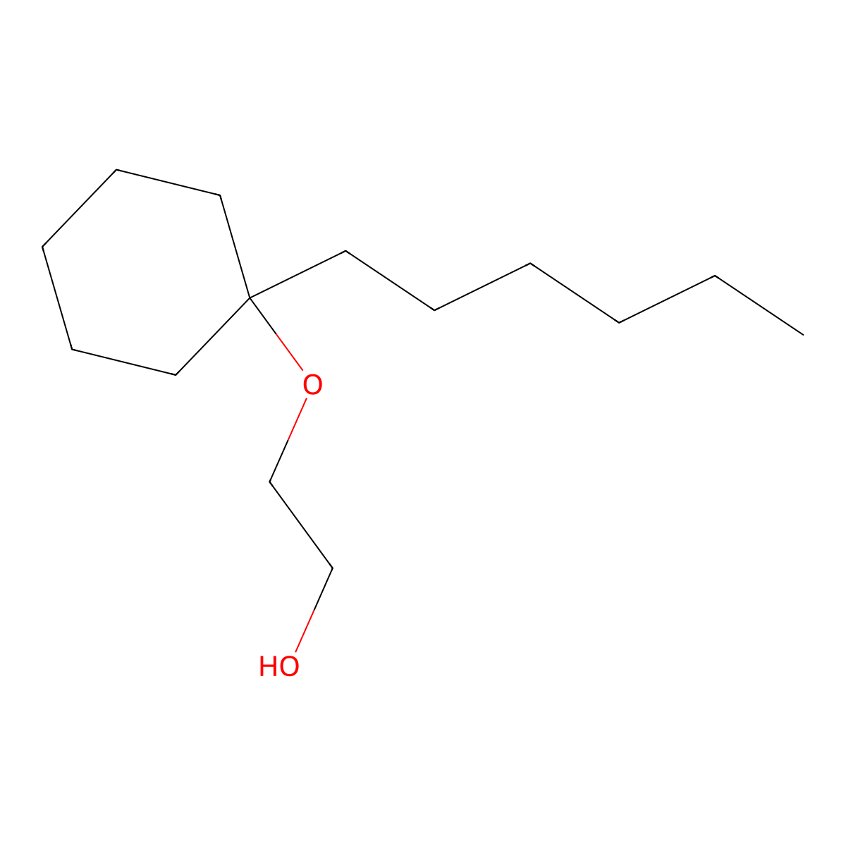 2-(1-Hexylcyclohexyl)oxyethanol molecular structure, CAS 70709-99-8