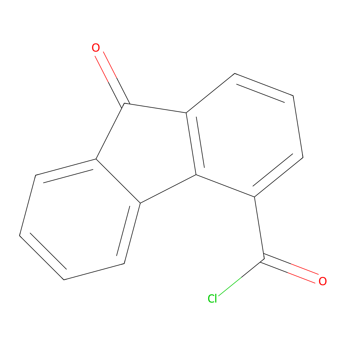 9-Fluorenone-4-carbonyl chloride molecular structure, CAS 7071-83-2