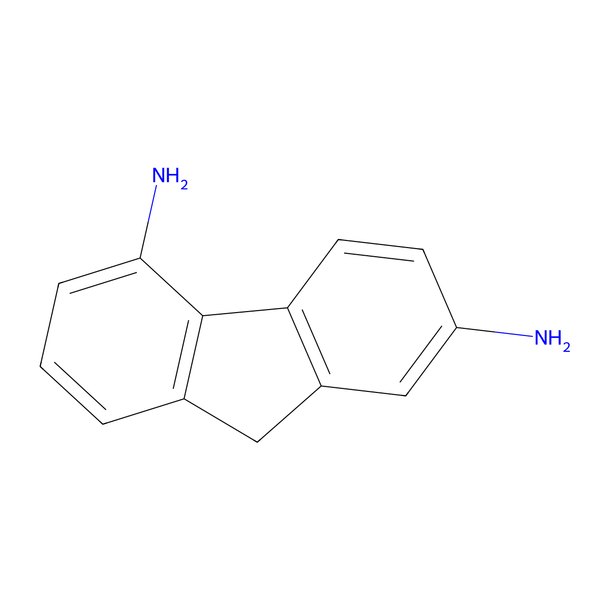 9H-Fluorene-2,5-diamine molecular structure, CAS 7071-89-8