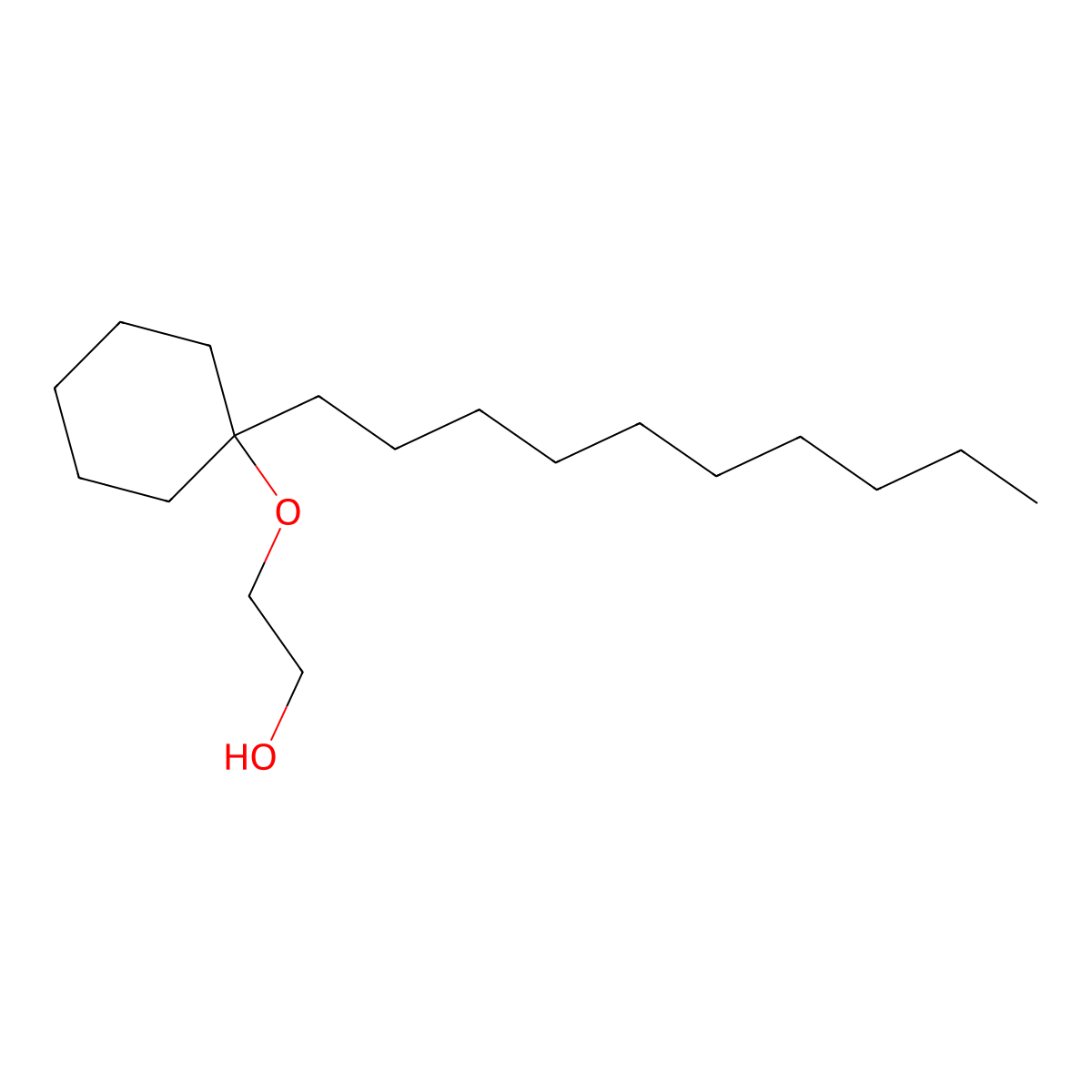 2-(1-Decylcyclohexyl)oxyethanol molecular structure, CAS 70710-00-8