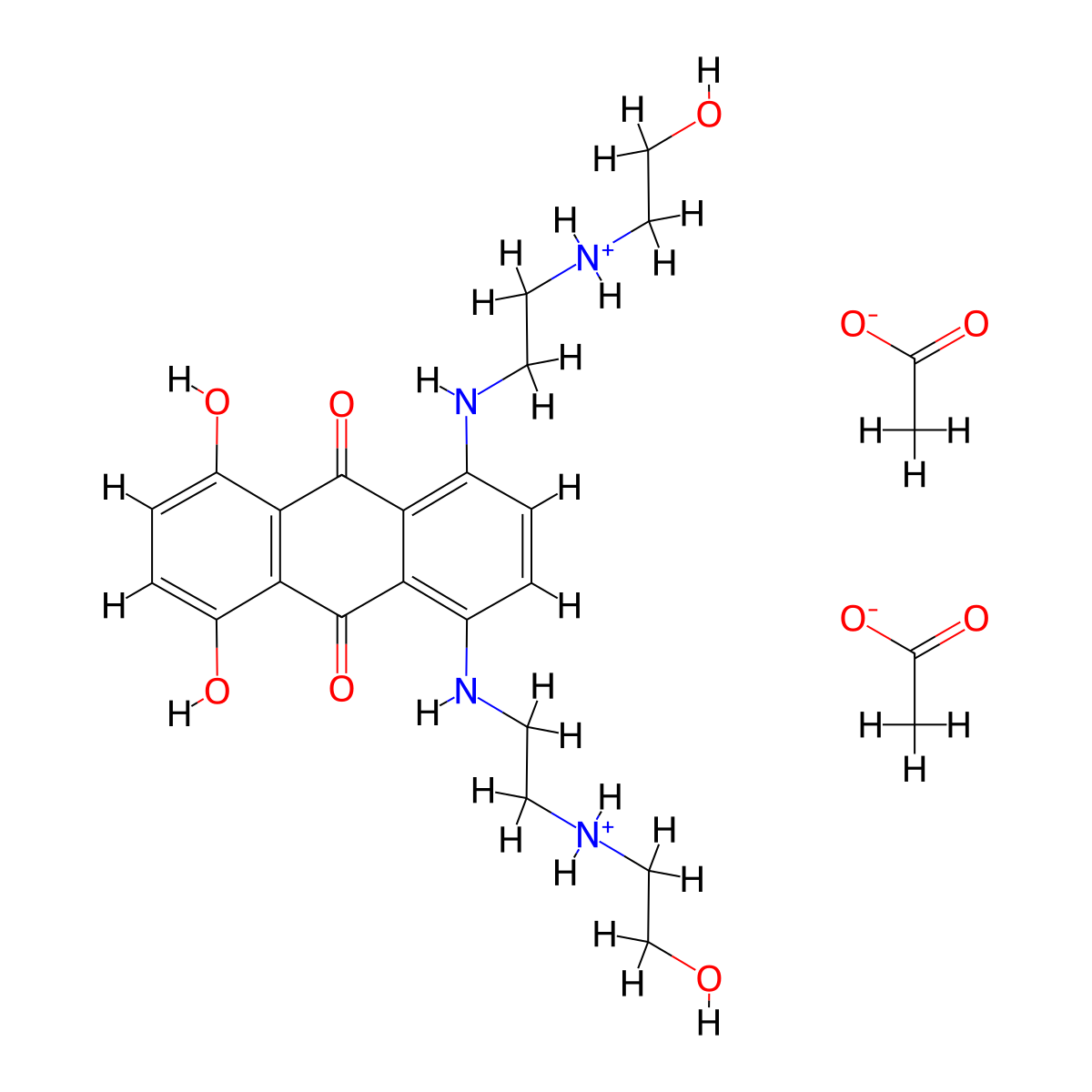 Dhaq diacetate molecular structure, CAS 70711-41-0