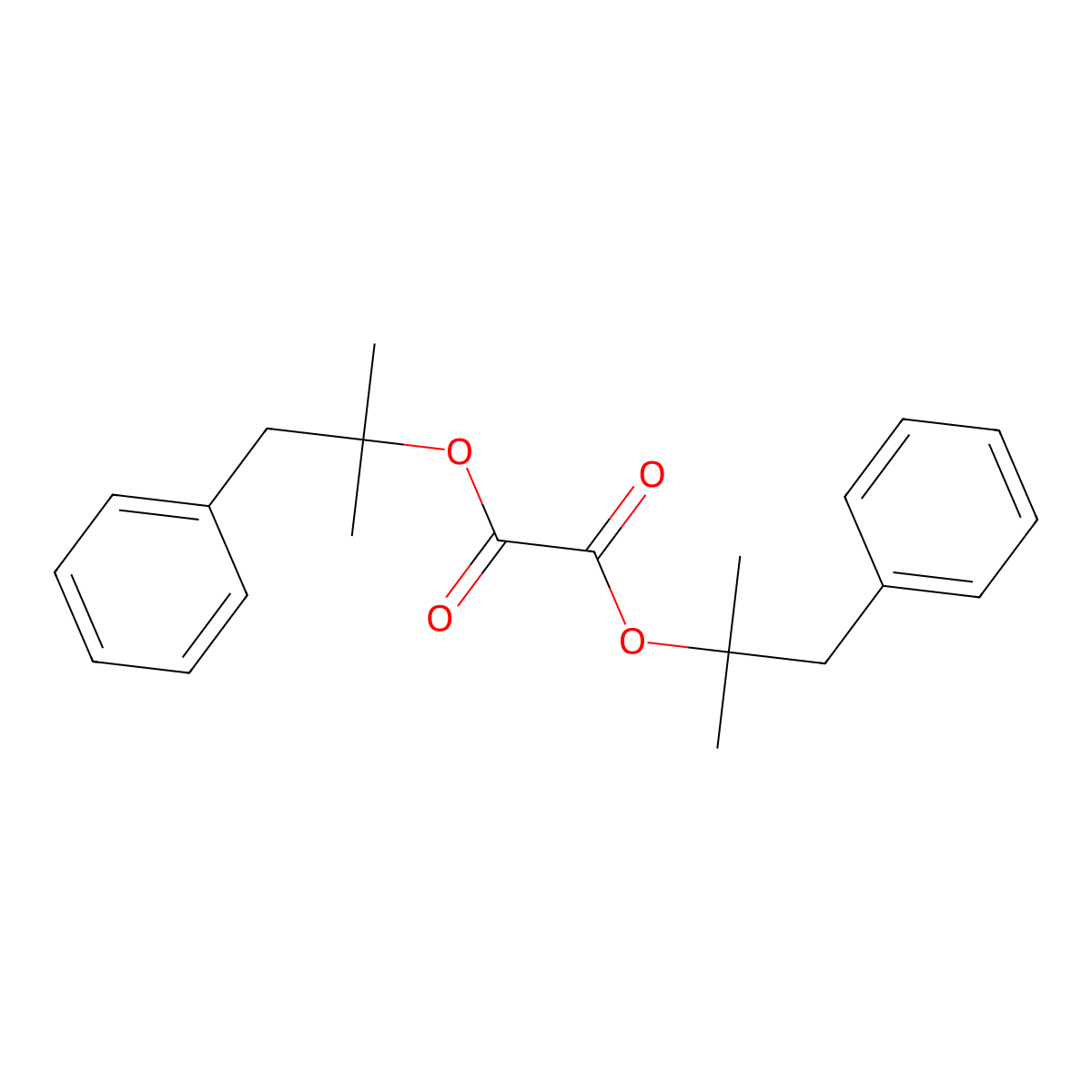 Ethanedioic acid, 1,2-bis(1,1-dimethyl-2-phenylethyl) ester molecular structure, CAS 70714-74-8