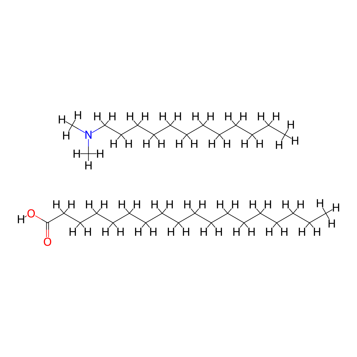 Octadecanoic acid, compd. with N,N-dimethyl-1-dodecanamine (1:1) molecular structure, CAS 70715-12-7