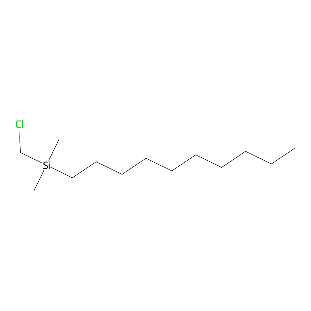Silane, (chloromethyl)decyldimethyl- molecular structure, CAS 70715-16-1