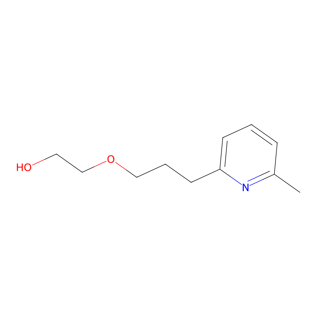 Ethanol, 2-[3-(6-methyl-2-pyridinyl)propoxy]- molecular structure, CAS 70715-17-2