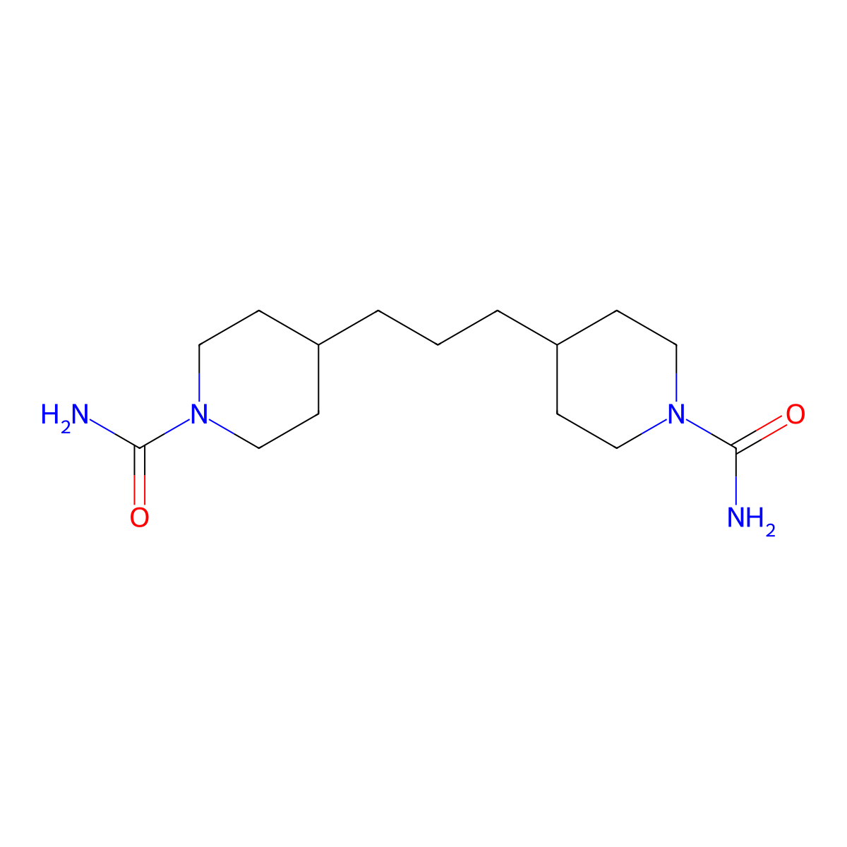 1-Piperidinecarboxamide, 4,4'-(1,3-propanediyl)bis- molecular structure, CAS 70715-18-3