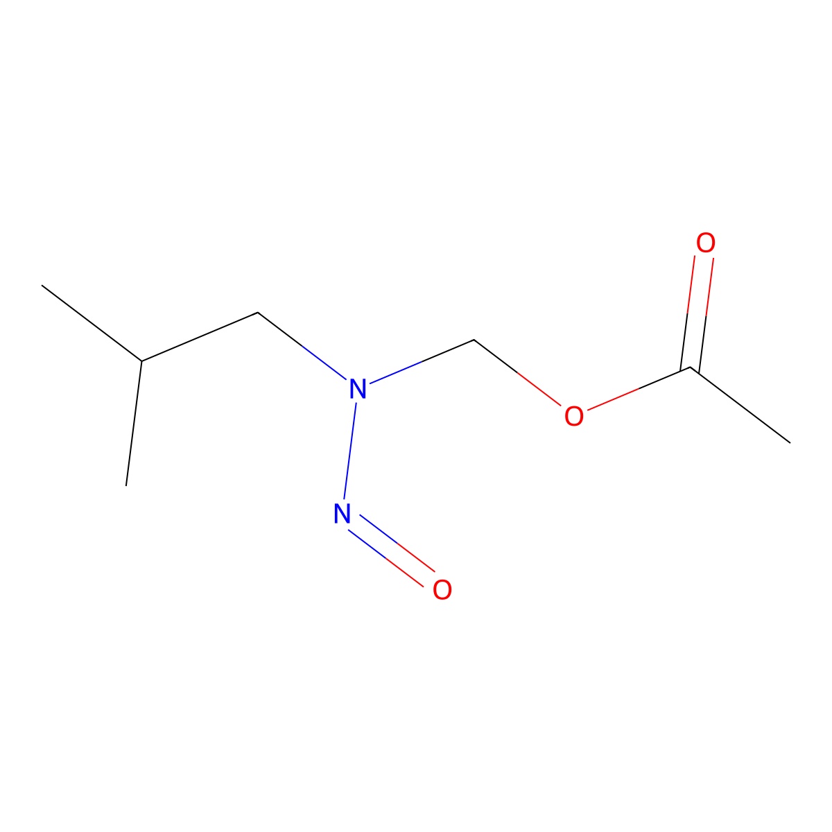 Acetic acid, (isobutylnitrosoamino)methyl ester molecular structure, CAS 70715-92-3