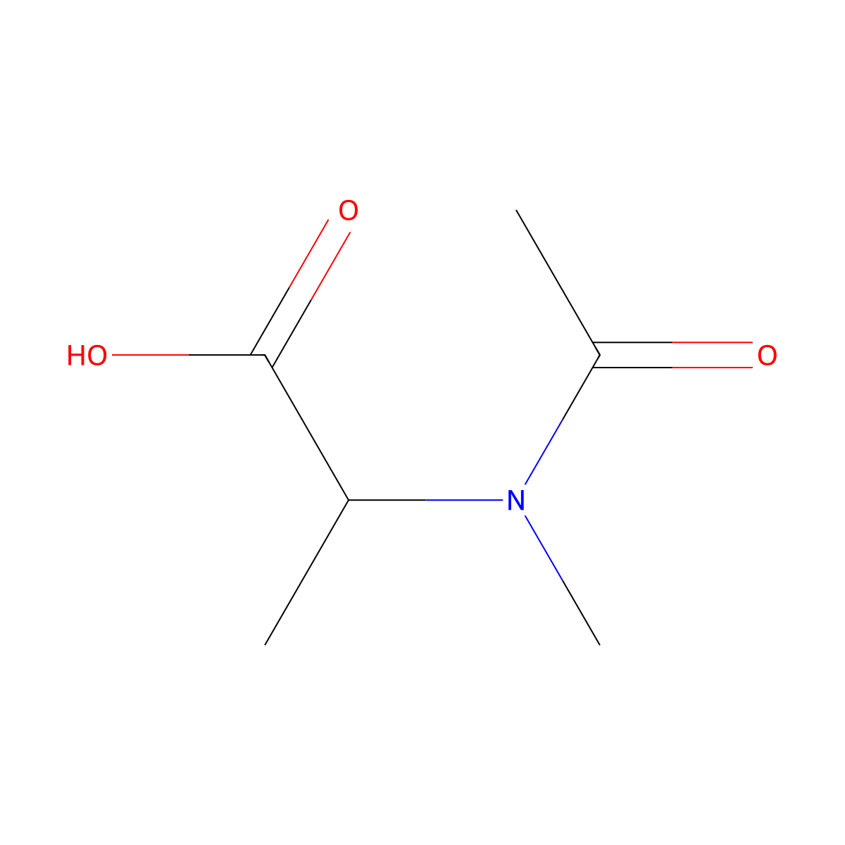 2-(N-Methylacetamido)propanoic acid molecular structure, CAS 70717-18-9