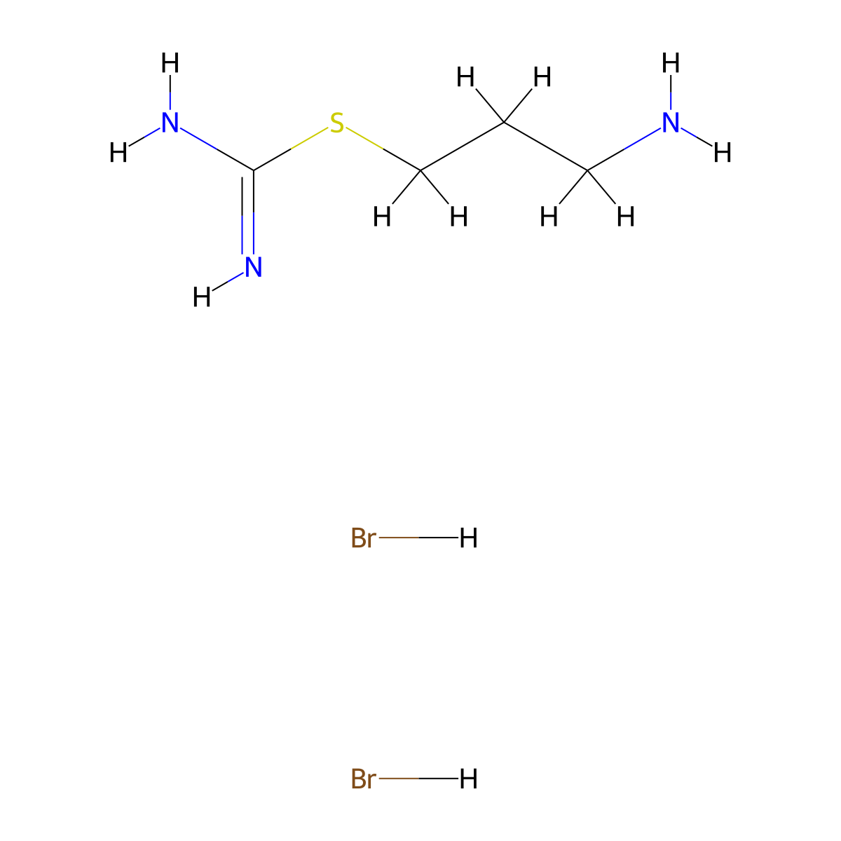 Pseudourea, 2-(3-aminopropyl)-2-thio-, dihydrobromide molecular structure, CAS 7072-40-4