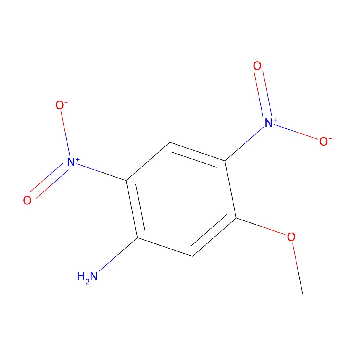 5-Methoxy-2,4-dinitroaniline molecular structure, CAS 7072-80-2