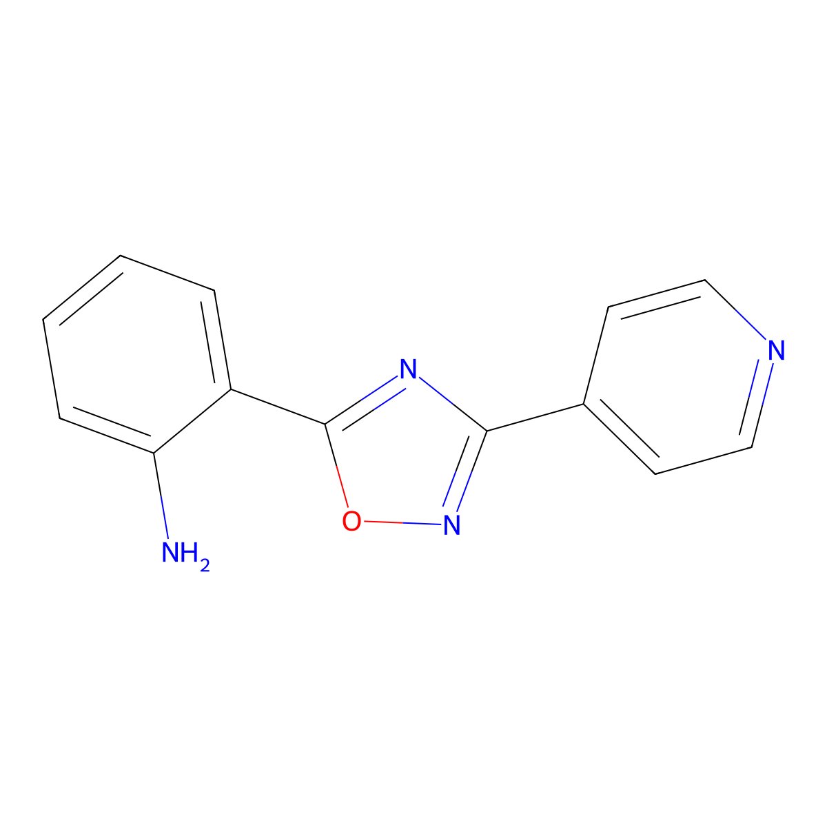 2-[3-(Pyridin-4-yl)-1,2,4-oxadiazol-5-yl]aniline molecular structure, CAS 70722-58-6