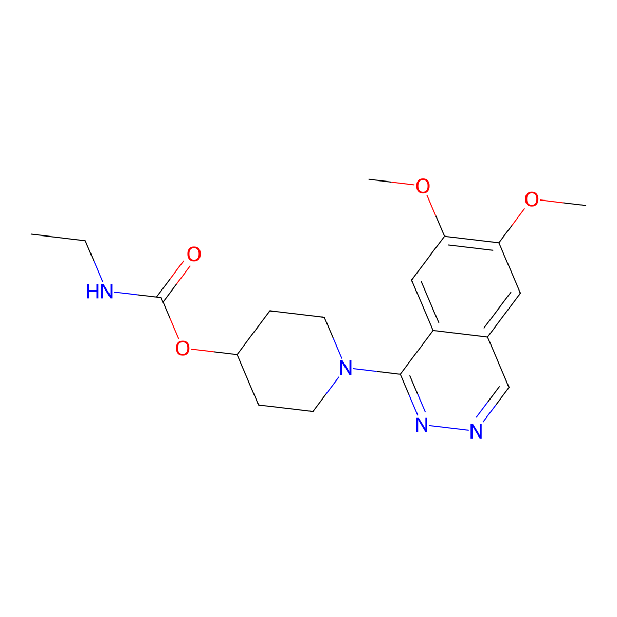 Carbazeran molecular structure, CAS 70724-25-3