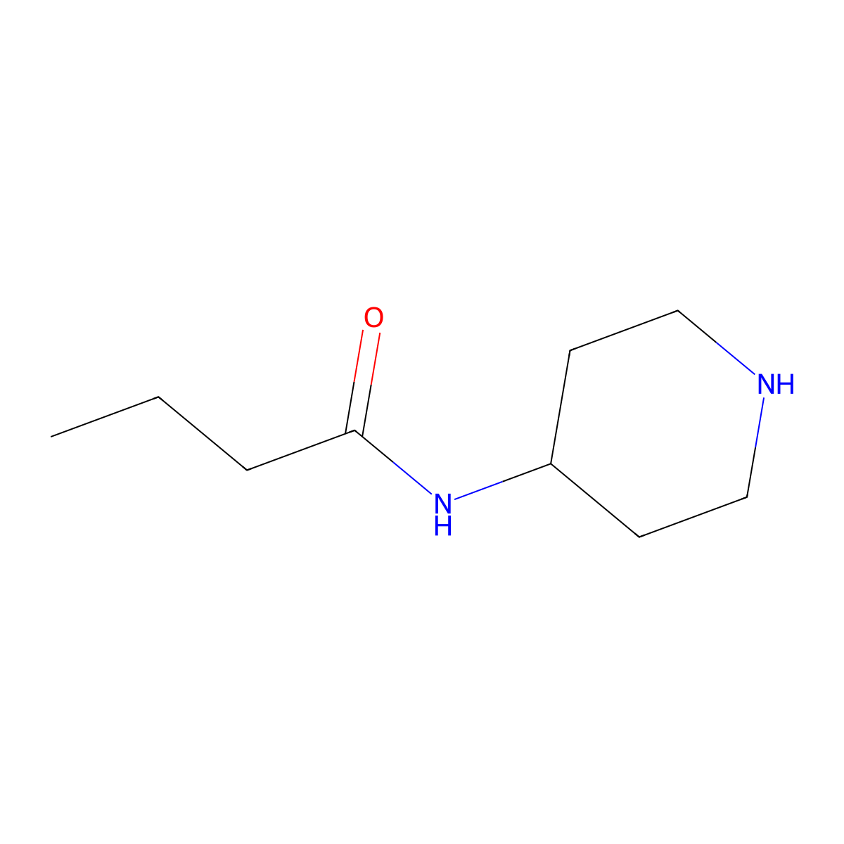 N-(Piperidin-4-YL)butanamide molecular structure, CAS 70724-67-3