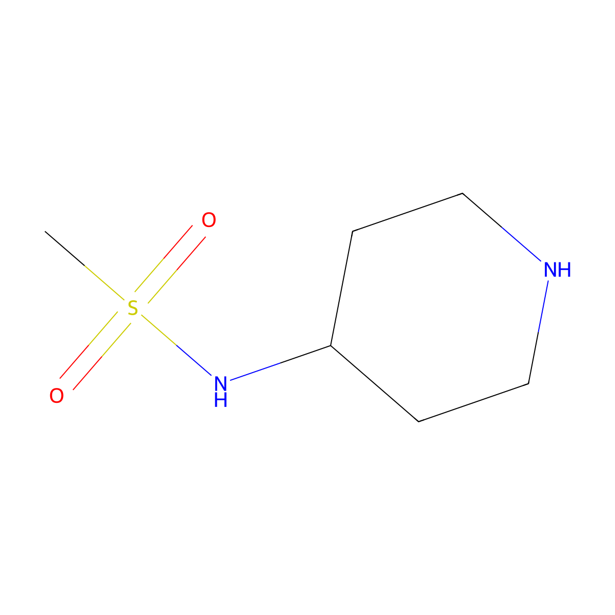 N-(Piperidin-4-yl)methanesulfonamide molecular structure, CAS 70724-72-0