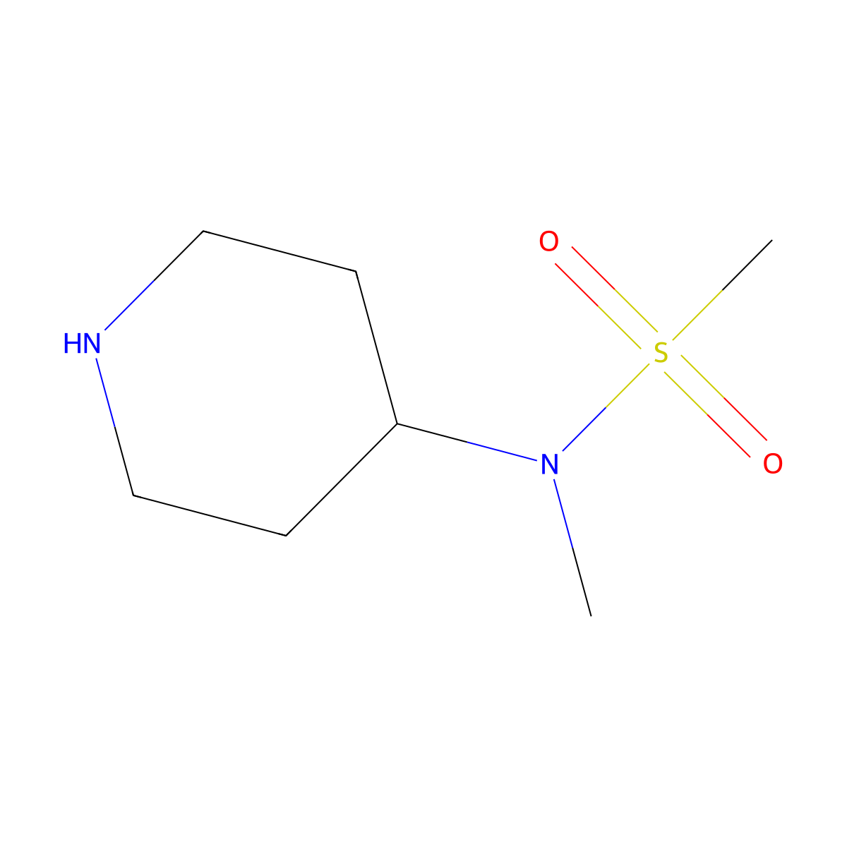 N-Methyl-N-(piperidin-4-YL)methanesulfonamide molecular structure, CAS 70724-74-2