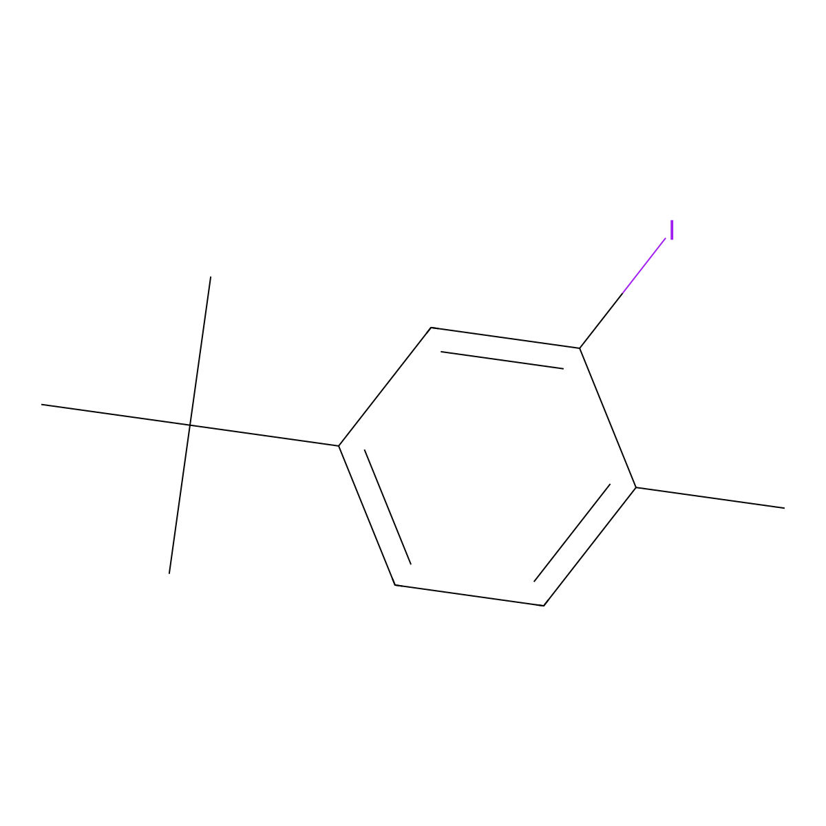 4-(Tert-butyl)-2-iodo-1-methylbenzene molecular structure, CAS 70728-98-2