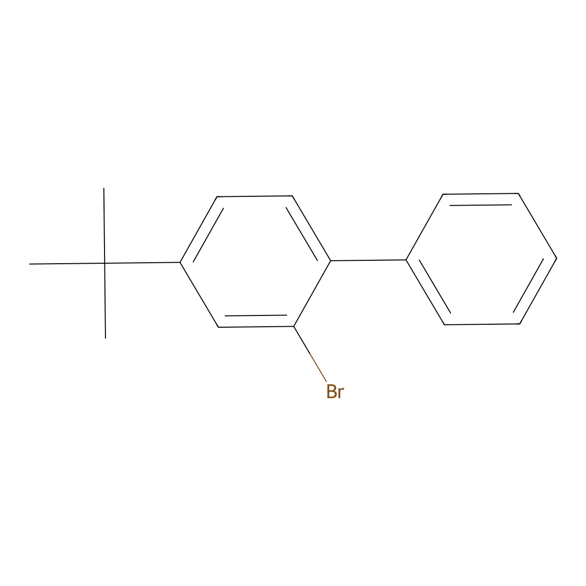 2-Bromo-4-(tert-butyl)-1,1'-biphenyl molecular structure, CAS 70729-01-0
