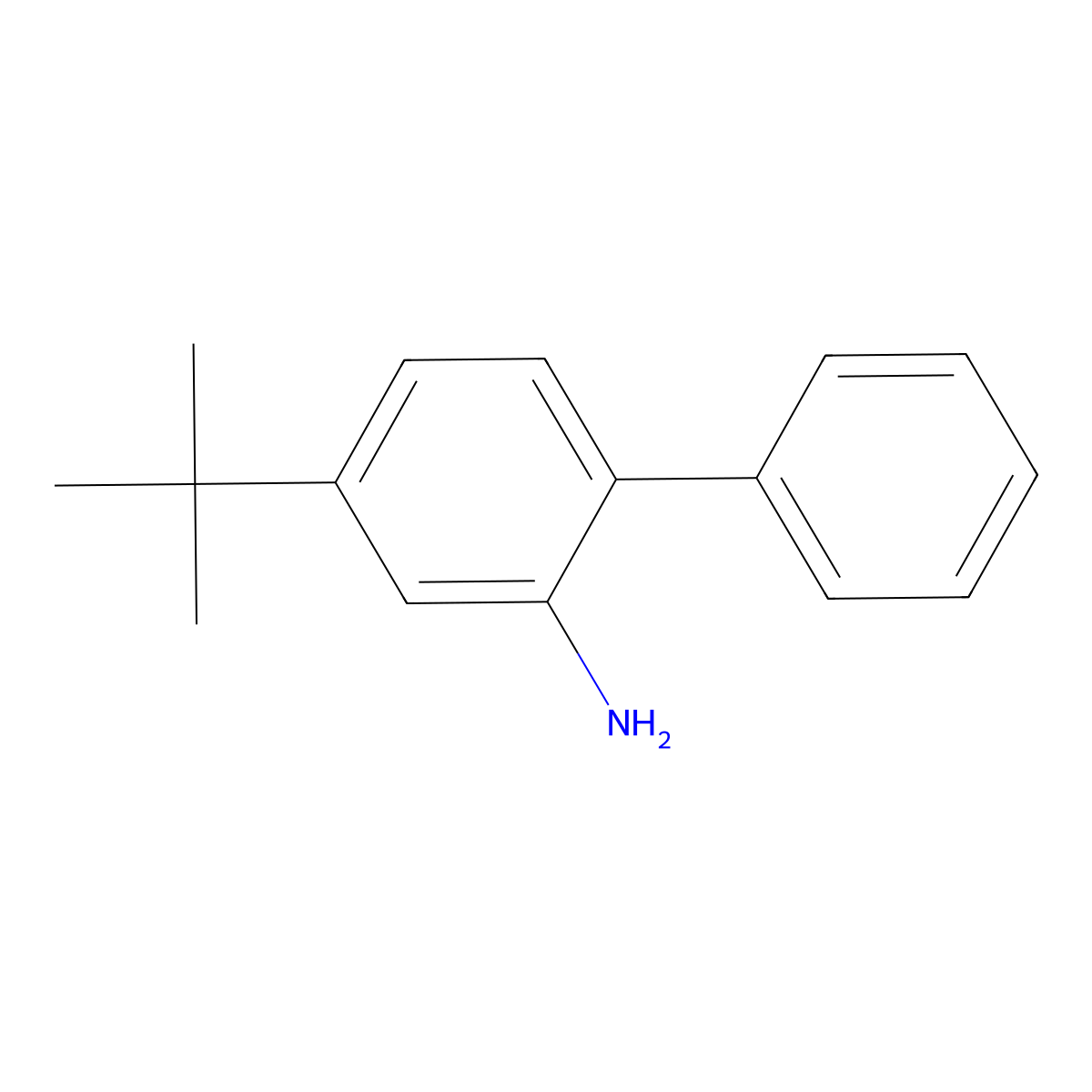 4-(Tert-butyl)-[1,1'-biphenyl]-2-amine molecular structure, CAS 70729-04-3