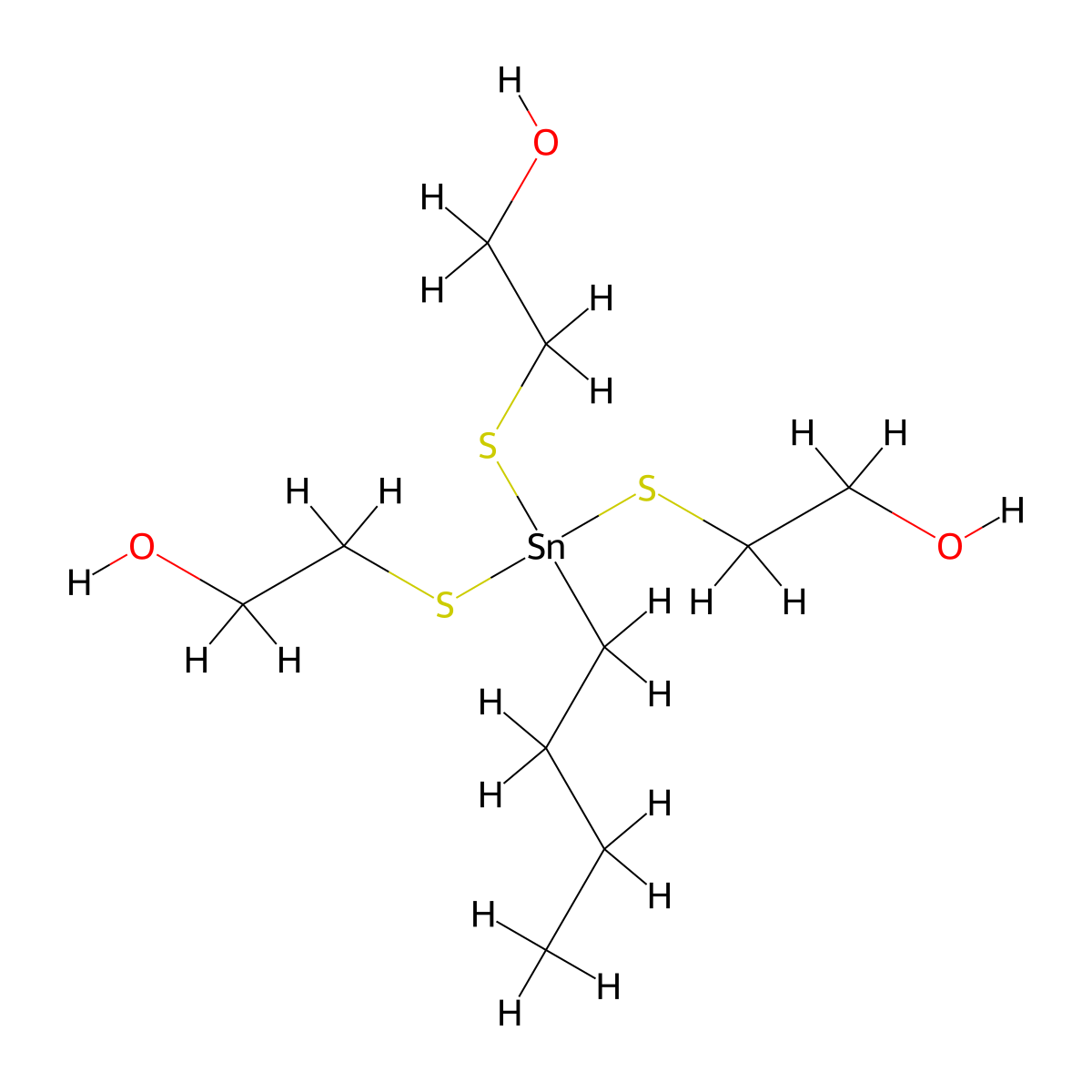 Ethanol, 2,2',2''-[(butylstannylidyne)tris(thio)]tris- molecular structure, CAS 70729-71-4