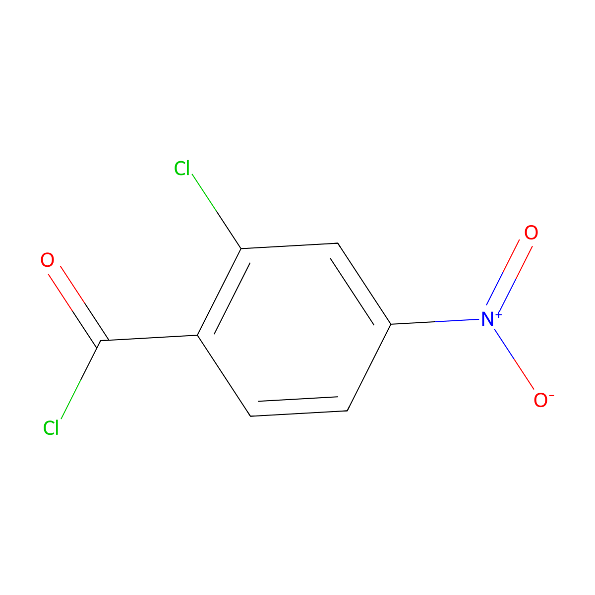 Benzoyl chloride, 2-chloro-4-nitro- molecular structure, CAS 7073-36-1
