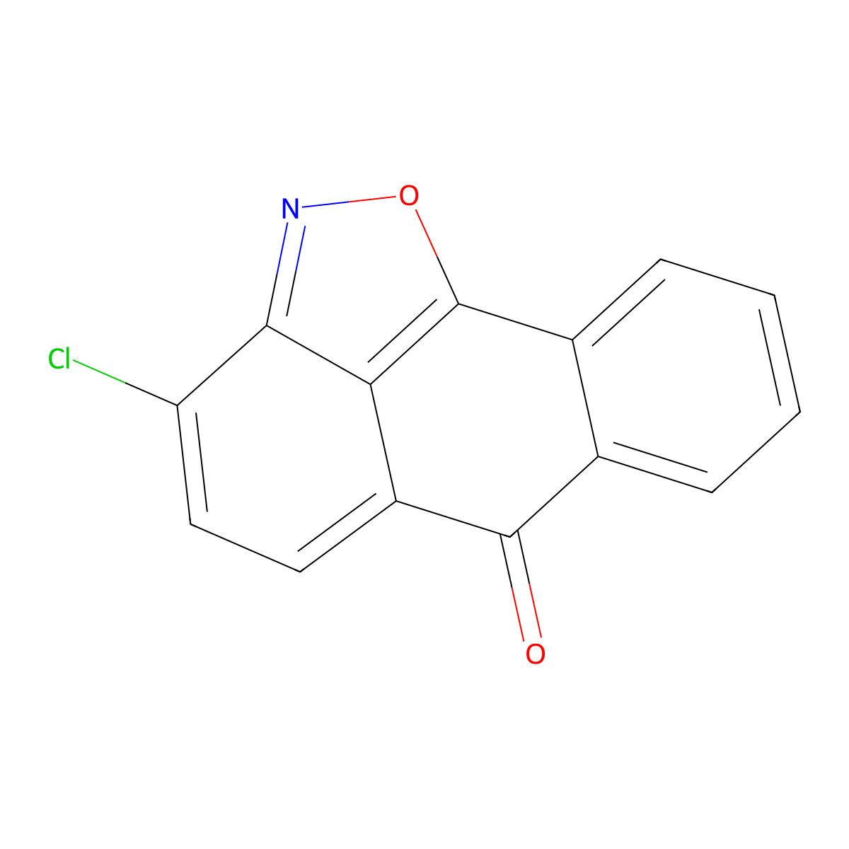3-Chloro-6H-anthra[1,9-CD]isoxazol-6-one molecular structure, CAS 70730-90-4