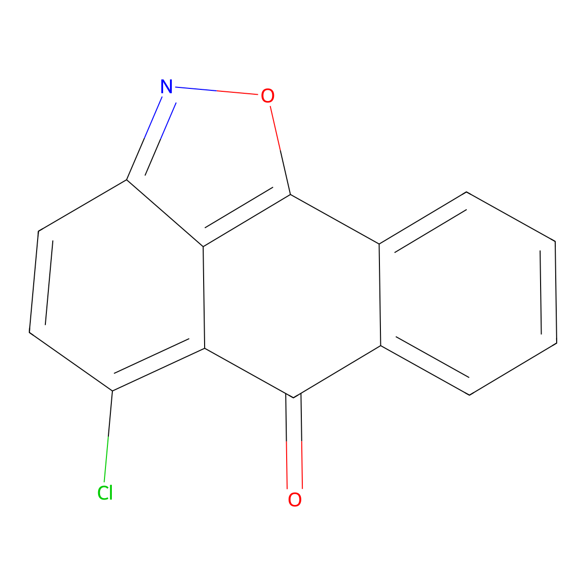 5-chloro-6H-anthra[1,9-cd]isoxazol-6-one molecular structure, CAS 70730-92-6