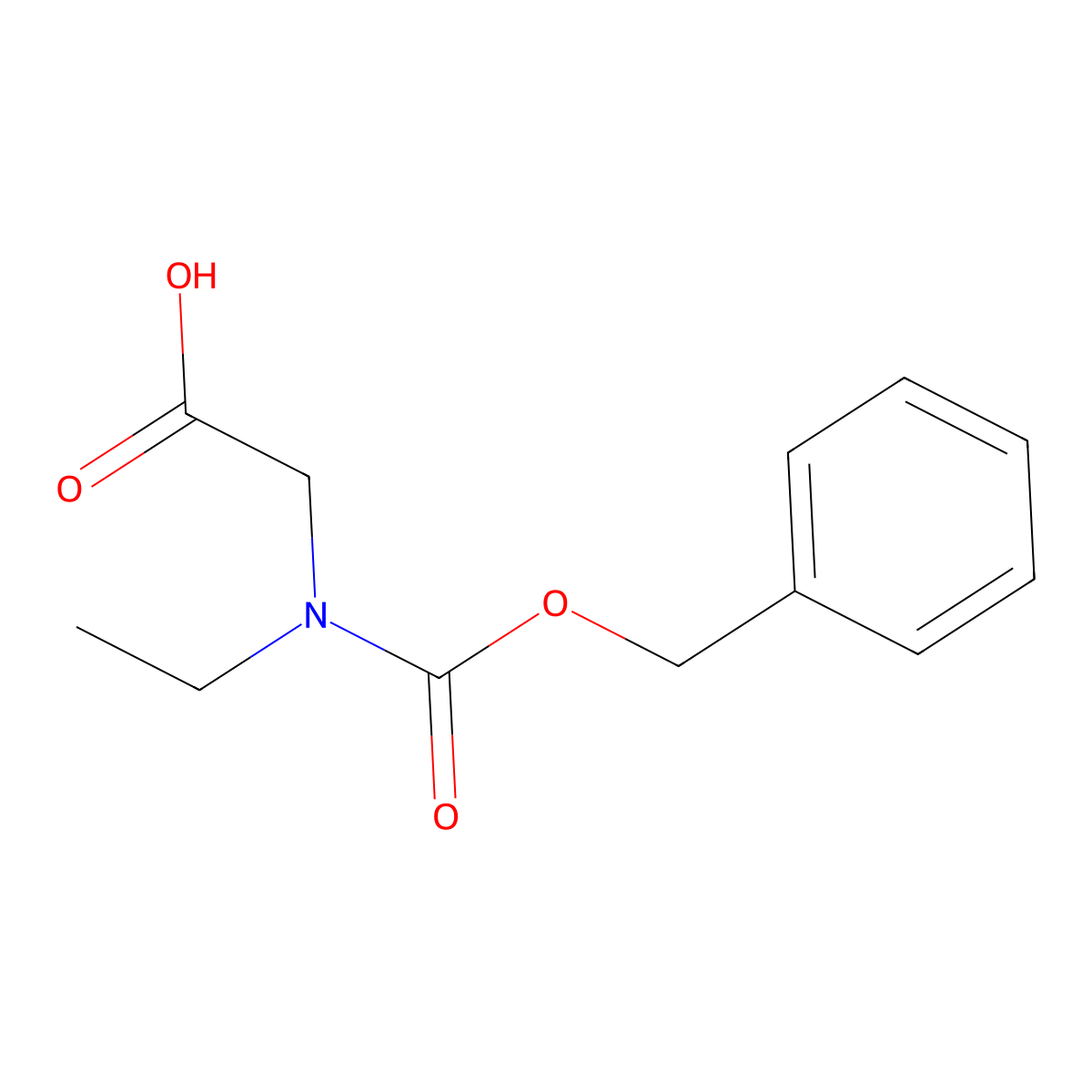 2-([(Benzyloxy)carbonyl](ethyl)amino)acetic acid molecular structure, CAS 70732-64-8