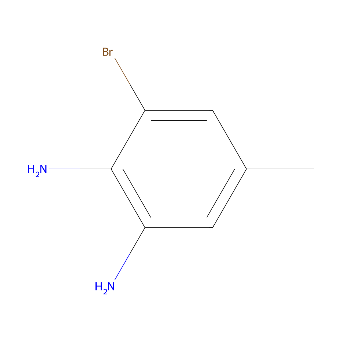 3-Bromo-5-methylbenzene-1,2-diamine molecular structure, CAS 70733-25-4