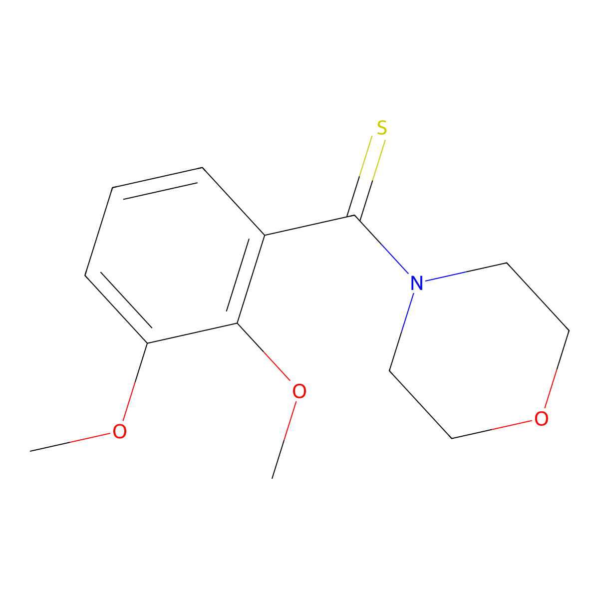 Morpholine, 1-(2,3-dimethoxythiobenzoyl)- molecular structure, CAS 70733-83-4