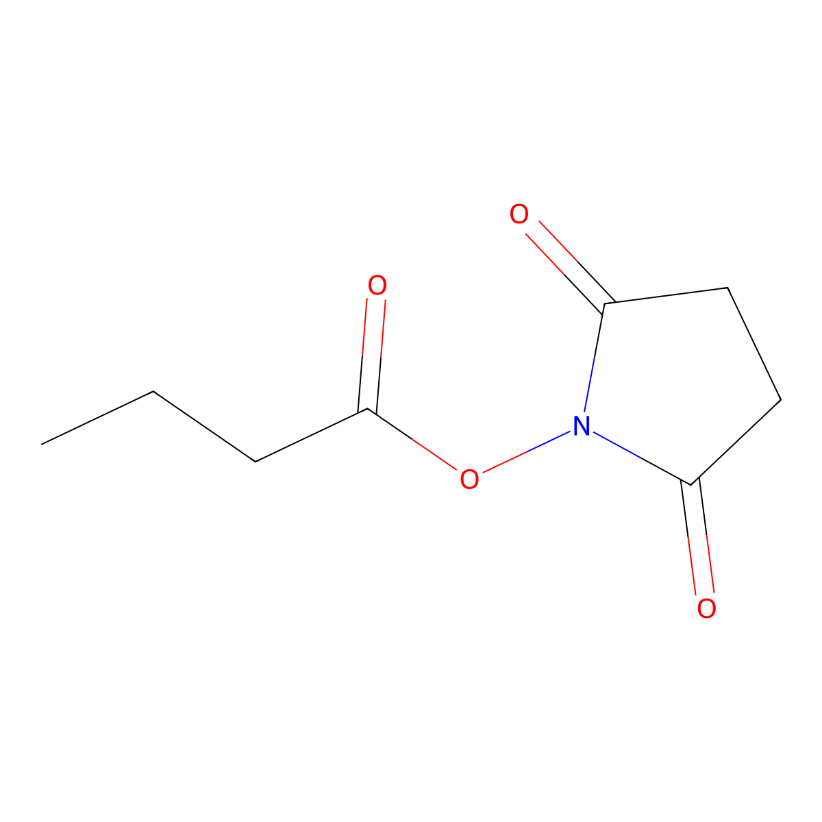 butyric acid NHS ester molecular structure, CAS 70741-39-8