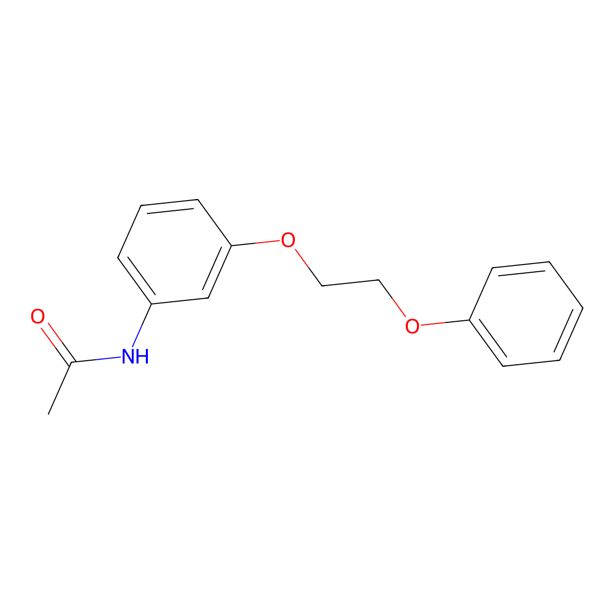 N-[3-(2-phenoxyethoxy)phenyl]acetamide molecular structure, CAS 70743-70-3