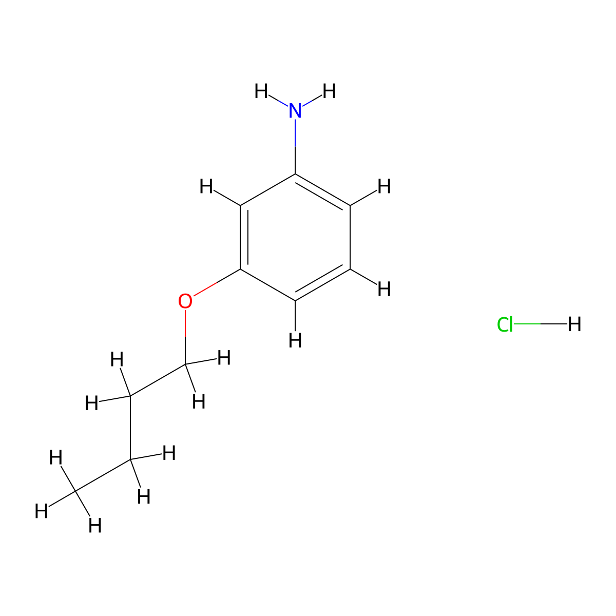 3-Butoxyaniline hydrochloride molecular structure, CAS 70743-76-9