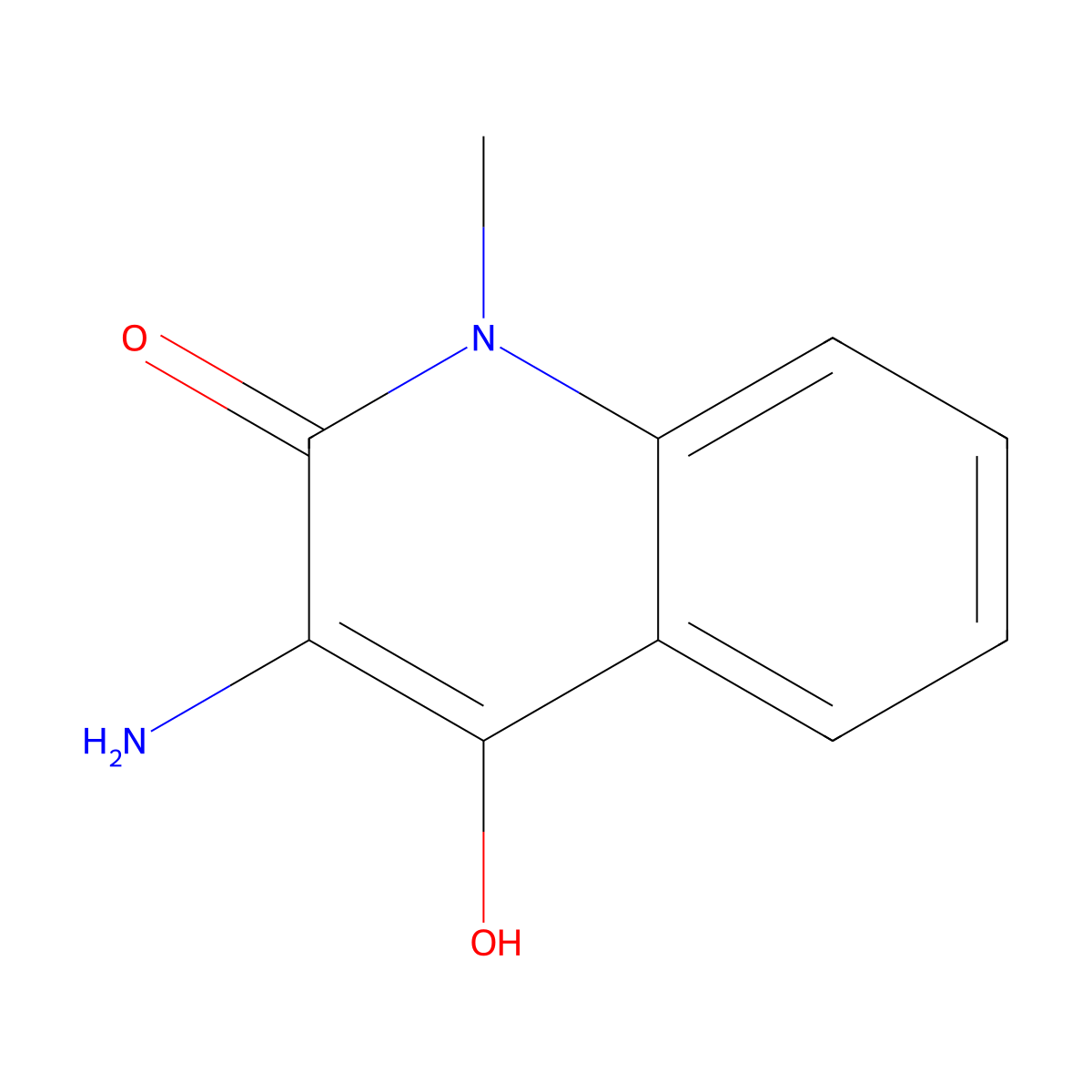 3-Amino-4-hydroxy-1-methylquinolin-2(1H)-one molecular structure, CAS 70744-03-5