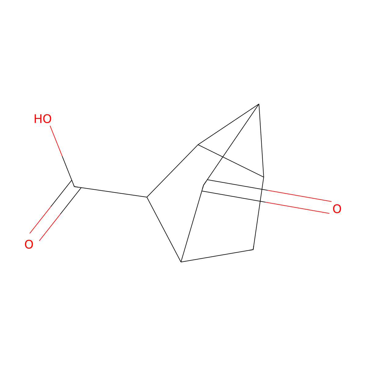 5-Oxotricyclo(2.2.1.0(2,6))heptane-3-carboxylic acid molecular structure, CAS 70748-53-7