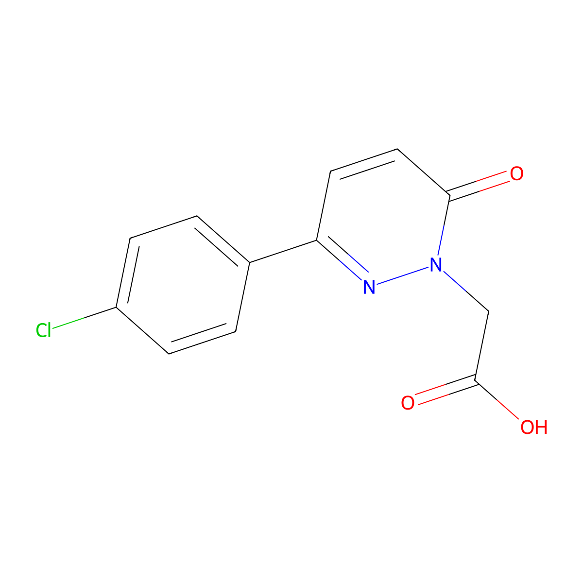 [3-(4-chlorophenyl)-6-oxopyridazin-1(6H)-yl]acetic acid molecular structure, CAS 70751-12-1