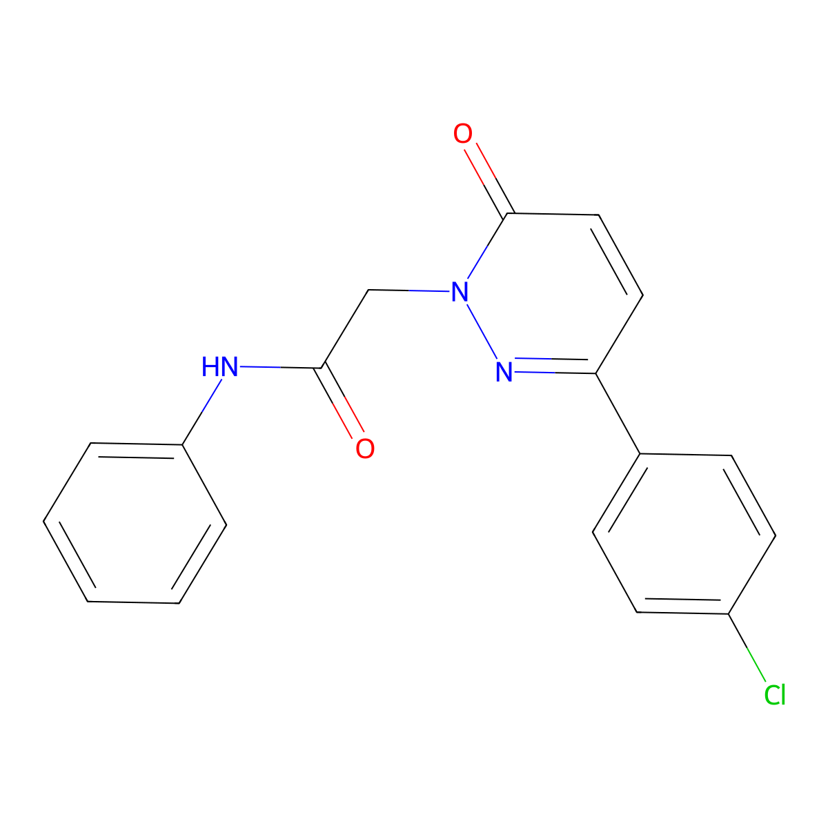 2-(3-(4-chlorophenyl)-6-oxopyridazin-1(6H)-yl)-N-phenylacetamide molecular structure, CAS 70751-14-3