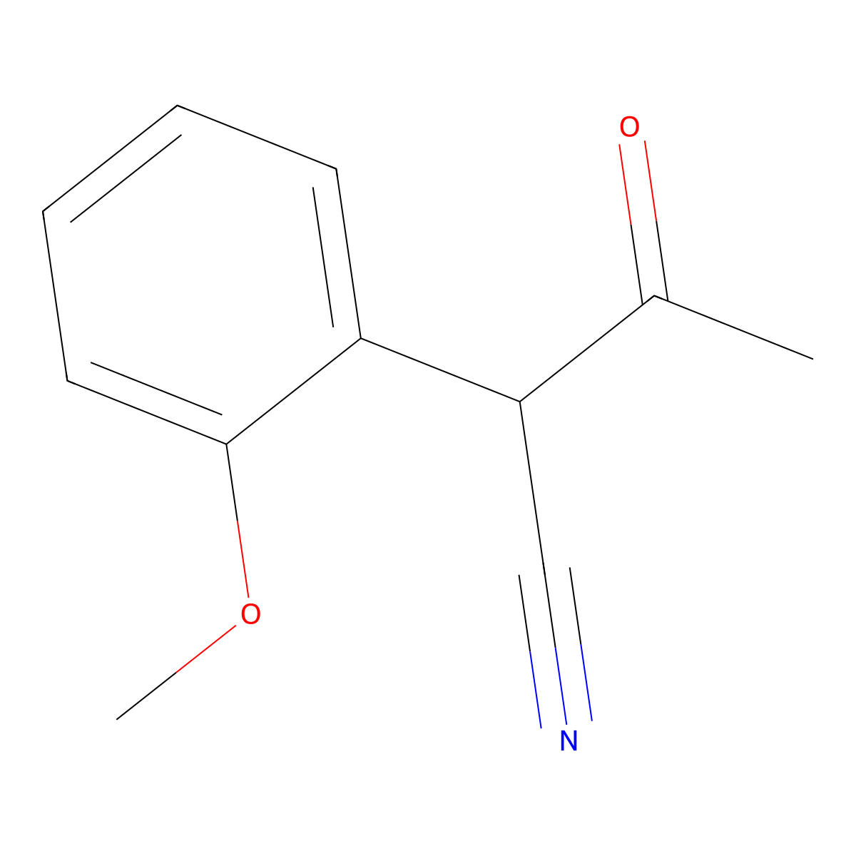 2-(2-Methoxyphenyl)-3-oxobutanenitrile molecular structure, CAS 70751-30-3
