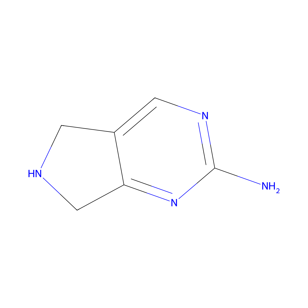 6,7-Dihydro-5H-pyrrolo[3,4-d]pyrimidin-2-amine molecular structure, CAS 707539-41-1