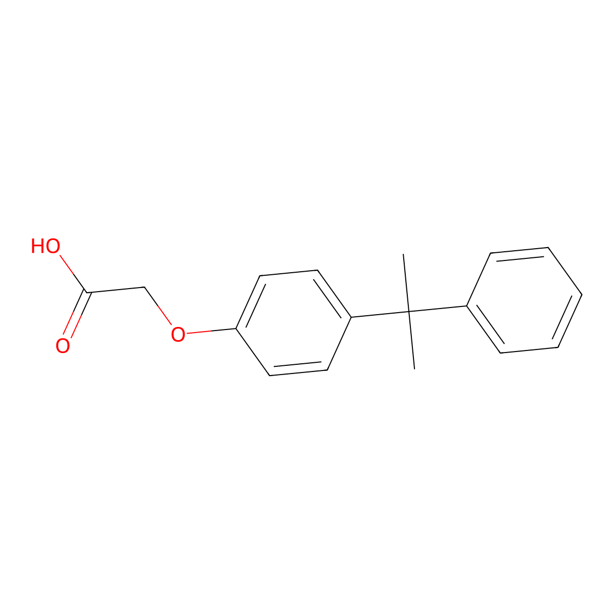 [4-(1-Methyl-1-phenylethyl)phenoxy]acetic acid molecular structure, CAS 70757-61-8