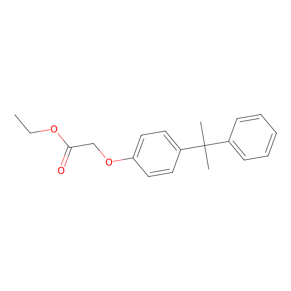 Ethyl 2-(4-(2-phenylpropan-2-YL)phenoxy)acetate molecular structure, CAS 70757-63-0