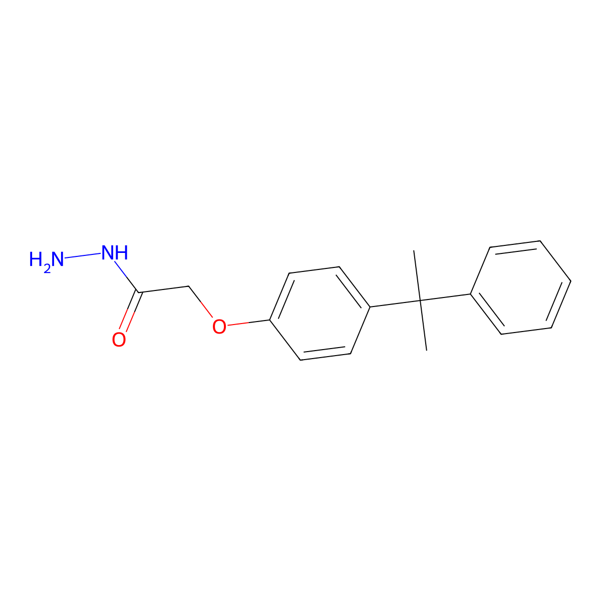 2-[4-(1-Methyl-1-phenylethyl)phenoxy]acetohydrazide molecular structure, CAS 70757-64-1